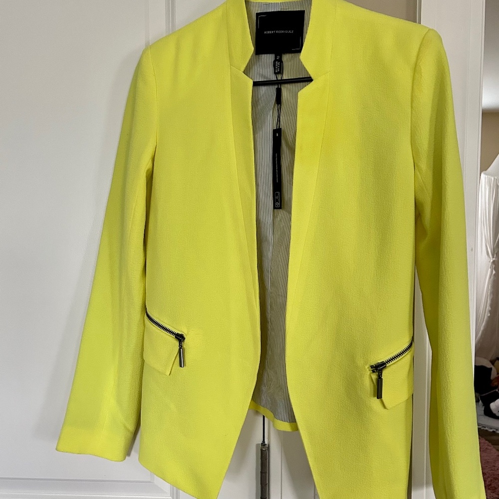Robert Rodriguez Women’s Harper Blazer Size 2 Sunny Lime color NWT